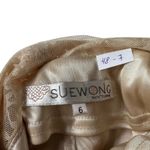 Suewong Nocturne Champagne Cocktail Embroidered Mini Dress Women's Size 6 | 48 Photo 3