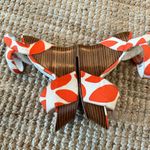 Alice + Olivia Orange and White Y2K polka Dot wedges size 38 Photo 3