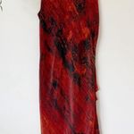 SABA 100% Silk Ruched Fitted Dress Sz 8 Red Photo 0