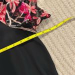 Black short sleeve top with floral sleeves Size L Photo 5