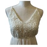 Monteau | White Long V-neck Semi-formal Elegant Slip Dress Floor-Length Photo 3