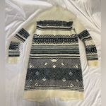 Maurice's EUC Black Cream Patterned Fuzzy Duster Cardigan XS Photo 3