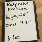 Qinsen Red Mini Tennis Dress Pleated New Size XS Photo 13