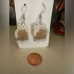 Beer mug beaded glass White Photo 1