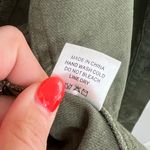 NIC & JO Cropped Raw Hem Green Shacket Photo 8