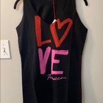 Fiorucci  Black, Pink, and Red Love Graphic Tank Top, v-neck. Small. Photo 0