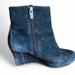 Rockport Black Suede Wedge Zip Ankle Boot Size 6.5 Photo 1