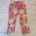 Lilly Pulitzer Y2K Vibrant Floral Capri Pants - Worth Skinny Mini - Size 2 Photo 1