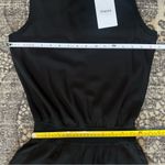 Theory  NWT Women’s Size 2 Black Drapey Crepe Lewie Crewneck Sleeveless Romper Photo 7