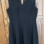 White House | Black Market Whbm little black skater dress with lace detail sz 12 Photo 0