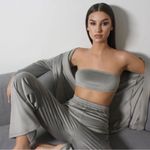 EUC Skims Velour Bandeau size L Gray Size L Photo 1