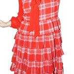 NWT Ivy City Co Curve Taylor Dress Red Plaid Tiered Ruffle Holiday Christmas 18W Photo 0