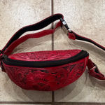 Genuine leather fanny pack Red Photo 0