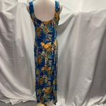 Mama Hawaii beachwear Floral Sleeves‎ Maxi Dress Women Small Vacation Resort Blue Photo 7