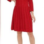 Jessica Howard NWT  Red Flowie Sweater Dress Size L Photo 0