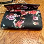 Black Floral Vegan Leather Mini Crossbody Bag Photo 6