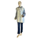 VINTAGE 1980’S CHEYENNE BY HILLMOOR GRAY & WHITE FAUX FUR & KNIT COAT (XL) Photo 4
