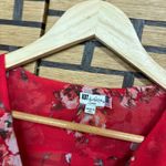 Kut From The Kloth  Red‎ Floral Blouse Size Large Photo 6