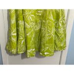 Chico's Y2k  Flare Skirt Small Lim Green Floral Ruffled Beachy Summer Tropical Photo 2
