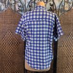 Vintage Quizz Sunflower Picnic Checked Button Down Shirt Size S Yellow Photo 5