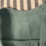 Turquoise high neck fitted tank top Green Photo 1