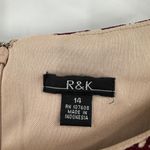 R&K Red Short Sleeve Neck Lined Career Shift Lace Dress Plus Size 14 Photo 5