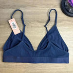 Third Love Wonder Rib Triangle Bralette navy size medium Photo 1