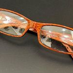 Prada VPR 03H 7BP-101 Honey Brown Chevron 51-16-135 Rectangular Eyeglass Frame Photo 0