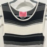 Kate Spade  Striped Sleeveless Sweater Dress Black & White Sz S Photo 3