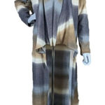 Gibiu duster open front blanket sweater size small Gray Photo 0