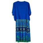 Catherines Paisley Boho Stretch Empire Waist Classic Pleat Midi Dress with Jacke Photo 1