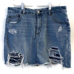 American Eagle Outfitters Distressed High Rise Mini Skirt Size 16 Photo 0