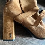Saint Laurent  Tan Suede Booties Photo 3