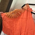 Peppermint  Orange V Neck Cold Shoulder Dress S Photo 2