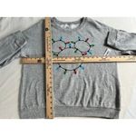 Disney Mickey Mouse holiday lights gray pullover sweater size Medium Photo 4