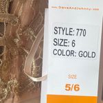 Dave and Johnny Dave‎ & Johnny Gold and Cream Mini Dress Photo 11