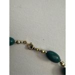 Vintage 90's‎ Womens Green Silver Tone Beaded Choker Necklace Y2K Preppy Money Photo 2