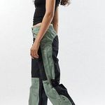 Urban Outfitters Black Gray Silence + Noise Lee Colorblock Moto Pant Joggers Photo 1