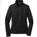 Eddie Bauer  Black Shaded Crosshatch Softshell Zip Up Jacket Large Photo 0