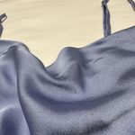 Abercrombie & Fitch Women’s  Cowl Neck Purplish Blue Bodysuit Top Sz S Small Photo 2