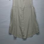 Ellen Tracy  LINEN BLEND HI/LO TOP W/TASSEL ZIPPER TANK S OATMEAL‎ COLOR PREOWNED Photo 1