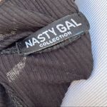Nasty Gal Collection Black Ribbed Ruffle Mini Dress S Photo 4