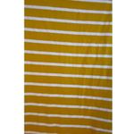 Arabella White and Mustard Striped Cutout Sleeve Short Dress Women's Sz Medium Gold Photo 2