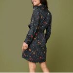 UNTUCKit Ellery Button Up Shirt Long Sleeve Floral Dress 12 Black Photo 4