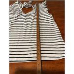SheIn Striped Ruffle Sleeve Tie V Neck Women's Top Large L Black White Shirt Photo 3