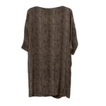 ZARA  Brown Silk Shift Dress Womens Size Medium Snakeskin Work Animal Print Photo 3