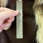 Kenar NWT  Tan/Brown Faux Fur Sleeveless Vest Large Photo 3