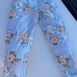 J.Crew Floral Print Pants in Light Blue and Coral Photo 0