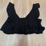 Free People  Hard to Handle Brami Beaded Black Top Photo 5