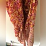 For Love & Lemons  FL&L Felicia Chiffon Midi Dress in Red Floral Size Medium Photo 5